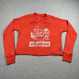 Splits59 Peloton Cropped Long Sleeve Red Rose Flower M Medium Lightweight